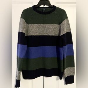 GAP Men's Striped Sweater - Green, Gray, Blue, Black USED LIKE NEW